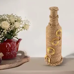 Nouvelle bouteille en Jute et herbe de mer, Look moderne, élégante pour la maison, décoration d'hôtel, utilisation artistique et belle qualité, bouteille en Jute - Product Image 5