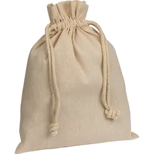 Sacche Sportive Warren in Cotone Riciclato con Coulisse, Borsa Promozionale Ecologica per Gadget Realizzata con Materiali Sostenibili - Product Image 1