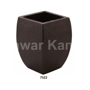 Juego de accesorios de baño de cobre Cesta de basura Bandeja de pañuelos y vaso con soporte para jabón - Product Image 3