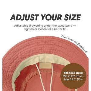 หมวกบักเก็ตหมวกน้ำหนักเบาออกแบบโลโก้ตามสั่ง - Product Image 6