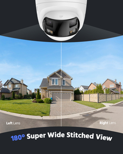 ANNKE FCD800 HD 4K 8MP CCTV <span class=keywords><strong>Security</strong></span> PoE IP Camera sistema bidirezionale Audio Smart ibrida luce doppia lente telecamera panoramica NVR Kit - Product Image 2