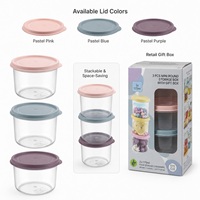 3 stuks mini-voedselopslagcontainers 175 ml stapelbare PP luchtdichte deksels vaatwasmachinebestendig multifunctioneel moderne saus snacks kruiden