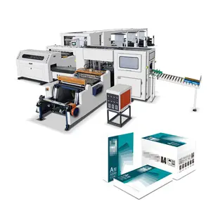 1400mm 2 rolls a4 paper roll to sheet cross cutting machine and packaging line