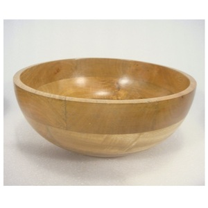 Cuenco de madera natural para servir, utensilios de cocina para ensaladas, frutas, sopa, arroz, cuenco para servir - Product Image 1