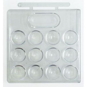 Laboratory Microplate 12 Depression Clear <b>Plastic</b> Spotting <b>Tile</b> - Product Image 1