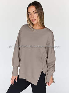 Sweatshirts surdimensionnés brodés pour femmes, sweat à capuche respirant à col rond pour l'automne et l'hiver, tenues à motifs 3D pour adolescentes, style Y2K - Product Image 2