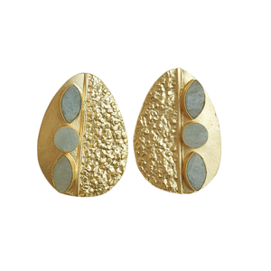 Aros de Latón al por Mayor con Cristales Curativos Naturales, Acabado en Oro de 18K, Hipoalergénicos, Seguros de Usar, Perfectos - Product Image 1