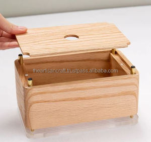 Porte-mouchoirs de luxe en bois de qualité supérieure ARTISAN CRAFT Fabriqué à la main Design personnalisé Écologique Durable pour le bureau à domicile sophistiqué - Product Image 5