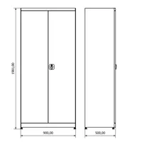 BD.2524.5001 (W900xD500mm) armadietto degli attrezzi