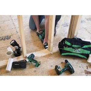 Kit combinado de 4 herramientas inalámbricas de 18 V: taladro percutor, atornillador de impacto, sierra recíproca, linterna LED, dos baterías de iones de litio de 18 V, compacto, de plástico - Product Image 1