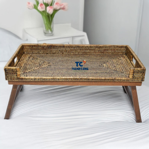 Vente en gros PLATEAU EN ROTIN du Vietnam au design minimaliste pour le stockage ou l'utilisation comme PLATEAU EN ROTIN en vrac pliable - Product Image 1