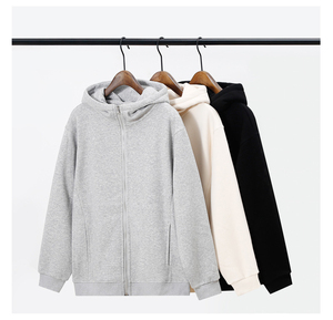 Fournisseur d'usine, sweat-shirts à capuche zippés de haute qualité personnalisés, doublés en polaire 400g, sweat-shirts lourds - Product Image 4