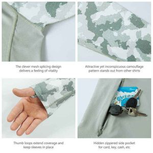 Ropa de manga larga de secado rápido transpirable con capucha protección Uv sublimación personalizada - Product Image 4