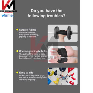 Guantes de Entrenamiento de Cuero para Levantamiento de Pesas, Protección de Palmas para Hombres y Mujeres, Guantes de Gimnasio con Agarre Fuerte para Levantamiento de Pesas y Dominadas - Product Image 4