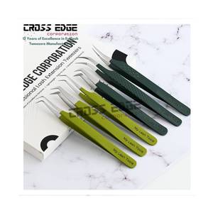 Trending Stainless Steel Fiber Tip Eyelash Extension Tweezers Diamond Grip Non Slip <b>Precision</b> <b>Tool</b> for False Lash Application - Product Image 2