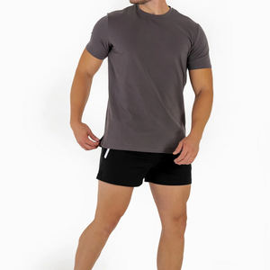 Camiseta de gimnasio para hombre de Venta caliente ajustada e informal hecha a medida con patrón sólido nueva llegada ropa de Fitness - Product Image 3