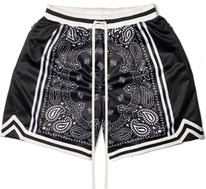 Shorts de sport pour homme en polyester 100% à séchage rapide, taille élastique, coupe ample, avec logo personnalisé, pour la course à pied, la remise en forme, la plage, le basketball, le jogging - Product Image 1