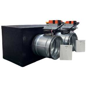 Plenum con conductos y unidad de control de persianas motorizadas Wi-Fi de 2 zonas con interfaz Siemens para sistemas HVAC - Product Image 6