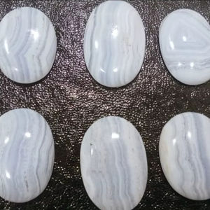 Cabujón de Ágata Suelta de Primera Calidad, Mezcla de Tamaños y Formas, Azul Encaje, Cabujón de Ágata Encaje, Gema Pulida Lisa, 20% de Descuento y Regalo - Product Image 2