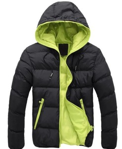 2025 nuevo invierno clásico Casual sólido abrigo de algodón para hombre caramelo cremallera Slim Fit moda versátil abrigo de algodón con capucha - Product Image 3