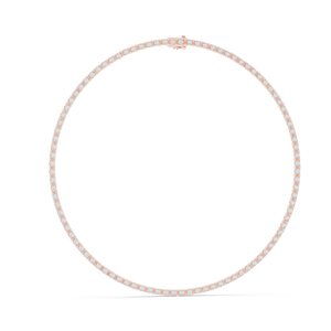 สร้อยคอเพชรเทนนิส 14.016 กะรัต เพชร CVD คุณภาพ VVS-VS สี EF  ทอง 18KT, 14KT, โรสโกลด์, เยลโลว์โกลด์, ไวท์โกลด์  เครื่องประดับหรูหรา - Product Image 6