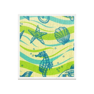 Eco Occasion Blue Lines Embroidered Golf <b>Kitchen</b> <b>Towel</b> 45x70cm 310GSM Natural Cotton Designed For Eco Retailers Clubs Buyers - Product Image 2