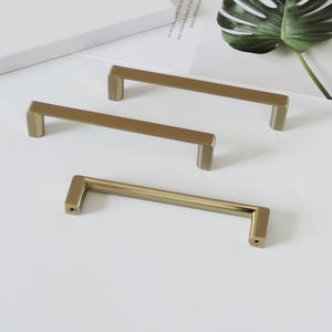 Poignées de meubles en alliage de zinc au design industriel en forme de T, tirants de placard en laiton brossé, boutons de tiroir de luxe dorés pour commodes et salles de bain - Product Image 3