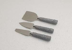 Ensemble de couverts en acier inoxydable, forme béton, métal, fourchette, Table, meilleure vente, poignée de styliste, couverts, fromage, cuillère en métal - Product Image 5