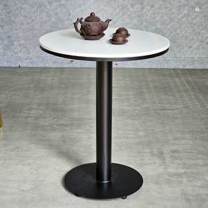 Modern Farmhouse 60cm Coffee Table Durable Iron Legs Stone Top Black CFD68217 Living Room Furniture Set - Product Image 2