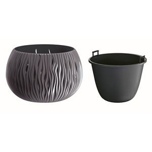 Ciotola in plastica Prosperplast BOWL SANDY con serbatoio, colore antracite, 13,6 (altezza) x 18 (larghezza) x 18 (profondità) cm - Product Image 3