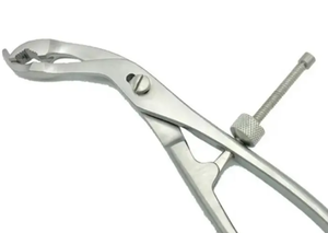 Instrumentos ortopédicos manuales de acero inoxidable, fórceps de sujeción ósea con mandíbula dentada de autorretención en ángulo con bloqueo - Product Image 5