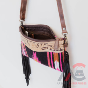 กระเป๋าสะพายข้างหนังแอซเท็กวินเทจหลากสีกระเป๋าสายหนังสไตล์แฟชั่นตะวันตกสำหรับผู้หญิง - Product Image 6
