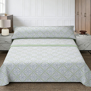 Offerta Speciale: Set Lenzuola 3 Pezzi 100% Poliestere Antipiega con Motivo Geometrico Moderno, Include Lenzuolo con Angoli, Lenzuolo Piatto e 1 Federa - Product Image 1