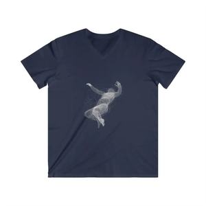 Camiseta de algodón con cuello en V manga corta venta al por mayor ropa de calle cómoda de gran tamaño personalizada ropa informal de alta calidad - Product Image 3