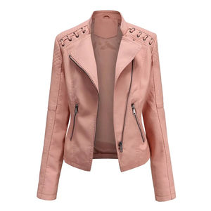 Chaquetas de cuero para mujer de alta calidad y bajo precio, venta al por mayor, chaquetas de cuero de moda para mujer de nuevo diseño 2024 - Product Image 3