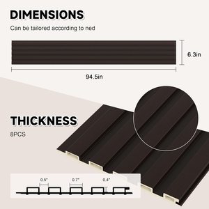 Tấm ốp tường trang trí nội thất hiện đại <span class=keywords><strong>WPC</strong></span> 3D, thiết kế ghép nối, cách âm, chống thấm, chống cháy, hấp thụ âm thanh, dùng cho phòng tập thể dục - Product Image 5