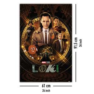 Tom Hiddleston's Loki <b>Poster</b> Modern Design Canvas Material with Black <b>Frame</b> for Wall Use - Product Image 4