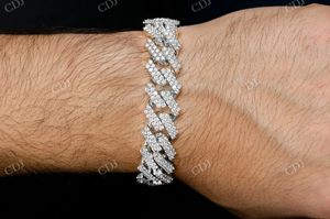 Nouveauté Bracelet à maillons cubains en diamant cultivé en laboratoire à la mode Bracelet chaîne à maillons glacés Hip Hop Meilleur prix d'usine pour femme - Product Image 5
