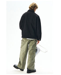 Chaqueta de cuello levantado para hombre de alta calidad, elegante diseño clásico, cierre de botones, chaqueta Vintage de algodón cálida fina y holgada para otoño - Product Image 6