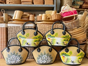 Handmade Wicker <b>Straw</b> <b>Bags</b> for Women Vietnam Handicraft with Various Designs - Product Image 3