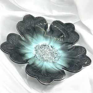 Handmade Blue <b>Resin</b> Salad Bowl Eco-Friendly Versatile Kitchenware for Pasta Nuts Fruit Serving-Best Quality for Weddings Parties - Product Image 3