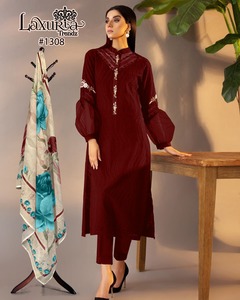 El último diseñador Fox Georgette bordado a mano trabajo Kurti Set por Fab Zone - Product Image 5