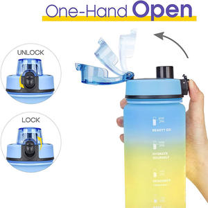 Botella de Agua Motivacional de 1 Litro Botella de Agua <span class=keywords><strong>con</strong></span> <span class=keywords><strong>Popote</strong></span> 1000 ML de Agua Deportes - Product Image 3