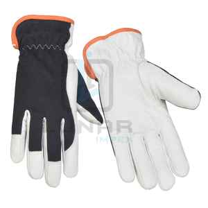 ถุงมือช่างหนังแพะสำหรับช่างเครื่องสร้างช่างถุงมือทำงานเพื่อความปลอดภัย - Product Image 2