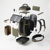 Sac à dos tactique à grande capacité avec charge solaire, port USB, fermeture éclair, en polyester, pour la randonnée, le camping, le trekking, les voyages en plein air