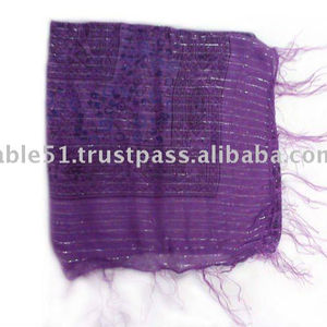 Bufanda de verano con estampado de Lurex de algodón 100% de alta calidad, tocado cómodo para adultos con flecos, chal tradicional con logotipo personalizado - Product Image 2