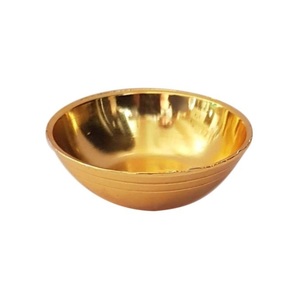 Cuenco para servir de forma ovalada dorada de aluminio de tamaño personalizado cuenco para servir frutas de aluminio con esmalte y chapado en oro para Cocina - Product Image 3