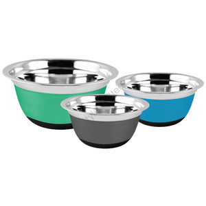 ชุดชามสเตนเลสกันลื่นผนังเดี่ยวแบบพรีเมี่ยมชุด3ชิ้นสำหรับเครื่องครัว - Product Image 1