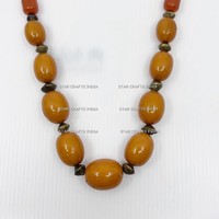 Collier de perles jaunes en résine de haute qualité, design multi-formes, classique, pour mariage, anniversaire, cadeau, mode quotidienne, femme