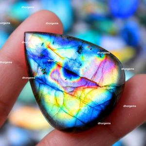 Cabujones de labradorita Natural, venta al por mayor, precio directo de fábrica, material de alto pulido con flash de diseño completo - Product Image 1